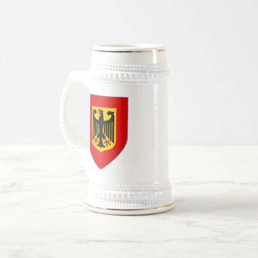 German Eagle Shield Stein Bierpul (Voorkant links)