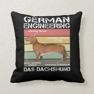 German Engineering Dachshund Puppy Weiner Dog Kussen