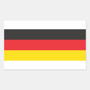 GERMAN FLAG RECHTHOEKIGE STICKER