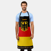 German Flag schort, Duitsland, Deutch Chefs keuken Schort (Gedragen)