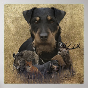 German Jagdterrier Tapestry Poster Acrylic Print