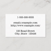 German Language Translator, Teacher, Tutor Visitekaartje (Achterkant)