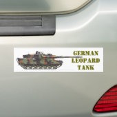 GERMAN LEOPARD TANK. BUMPERSTICKER (Op auto)