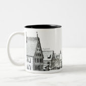 German Market town, 1704 Tweekleurige Koffiemok (Links)