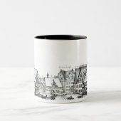 German Market town, 1704 Tweekleurige Koffiemok (Center)