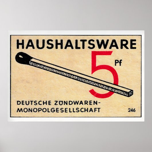 German Match Brand - Matchbox Print - Aesthetic (Voorkant)
