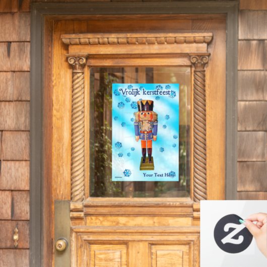 German Nutcracker - Vrolijk kerst Raamsticker (Huis Deur)