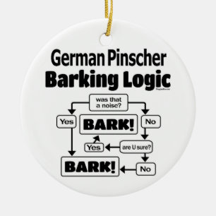 German Pinscher Barking Logic Keramisch Ornament