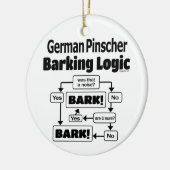 German Pinscher Barking Logic Keramisch Ornament (Links)