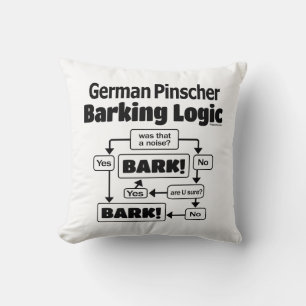 German Pinscher Barking Logic Kussen