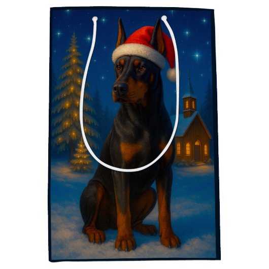 German Pinscher Holiday Medium Cadeauzakje (Voorkant)