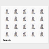 German Sheperd foto Ronde Sticker (Vel)