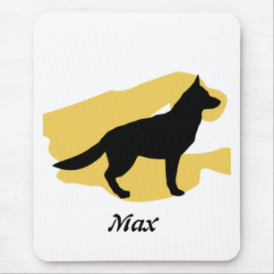 German Shephard Silhouette mousepad Muismat
