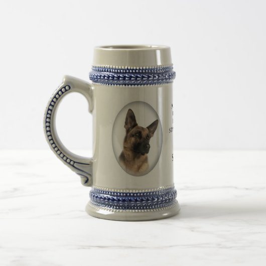 German Shepher Dad Stein Bierpul (Links)