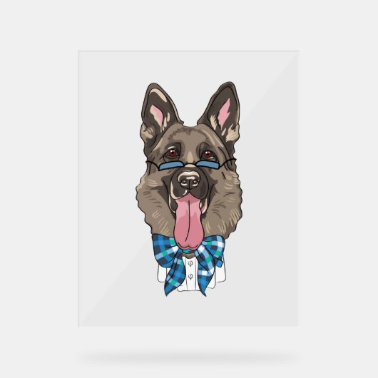 German Shepherd Acryl Bord (Voorkant)