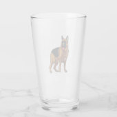 German Shepherd Alsatian Glas (Achterkant)