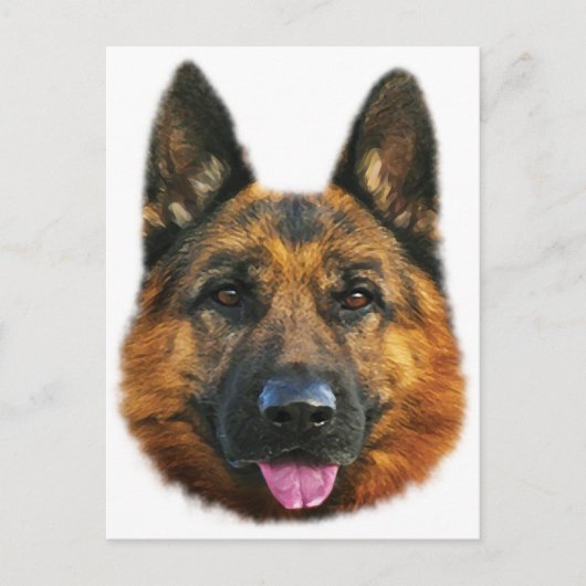 German Shepherd Alsatian K-9 Dog Briefkaart (Voorkant)
