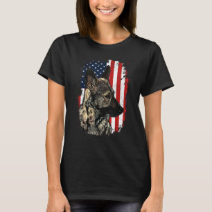 German Shepherd American Flag Patriotic Dog T-shirt