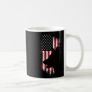 German Shepherd American Flag Shirt Usa Patriotic Koffiemok