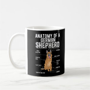 German Shepherd Anatomy Funny Dog Koffiemok