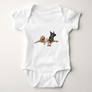 german shepherd and golden retriever romper