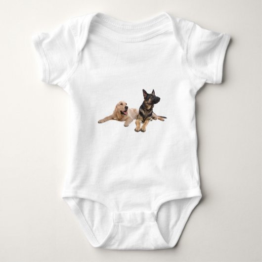 german shepherd and golden retriever romper (Voorkant)
