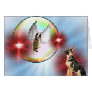German Shepherd Angel Flying