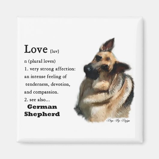 German Shepherd Art Gifts Magneet (Voorkant)