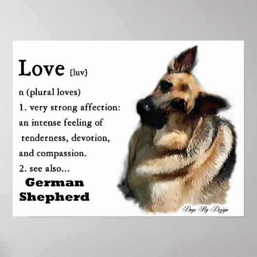 German Shepherd Art Print (Voorkant)