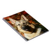 German Shepherd Autumn Leaves Notitieboek (Rechterzijde)