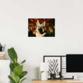 German Shepherd Autumn Leaves Poster (Thuiskantoor)
