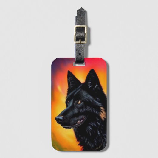 German Shepherd Bagagelabel (Voorkant (verticaal))