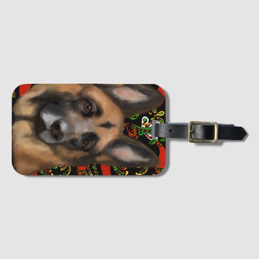 GERMAN SHEPHERD BAGAGELABEL (Voorkant (horizontaal))