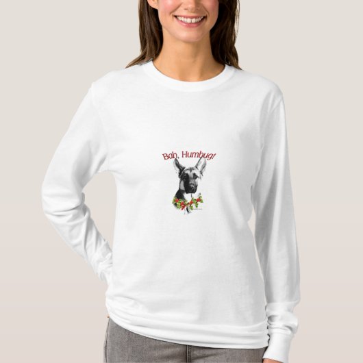 German Shepherd Bah Humbug T-shirt (Voorkant)