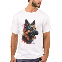 German Shepherd Banner Hondenliefhebber T-shirt