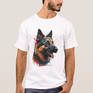 German Shepherd Banner Hondenliefhebber T-shirt