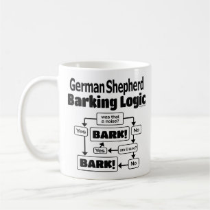 German Shepherd Barking Logic Koffiemok