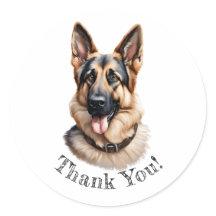 German Shepherd Bedankt! Stickers