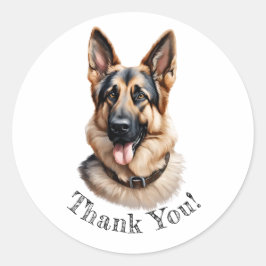 German Shepherd Bedankt! Stickers