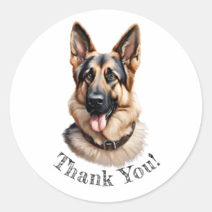 German Shepherd Bedankt! Stickers