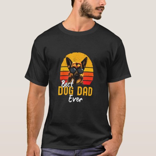 German Shepherd Best Dog Dad Ever T-shirt (Voorkant)