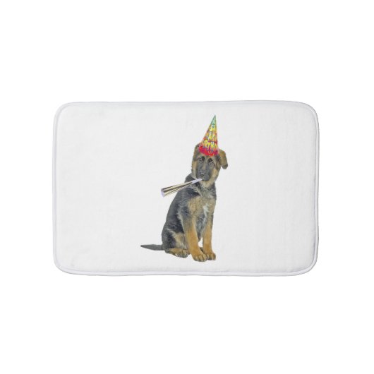 German Shepherd Birthday Badmat (Voorkant)