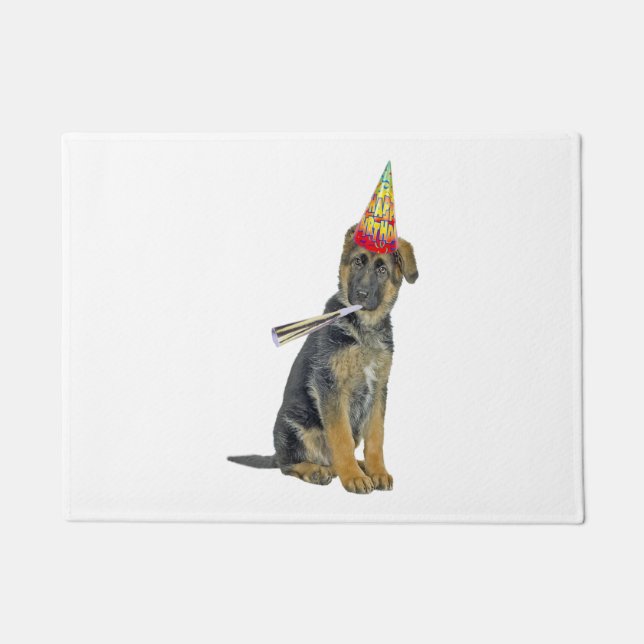 German Shepherd Birthday Deurmat (Voorkant)
