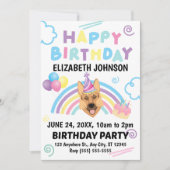 German Shepherd Birthday Invitation  (Devant)