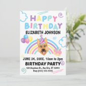 German Shepherd Birthday Invitation  (Debout devant)