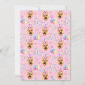 German Shepherd Birthday Party Invitation Pink (Dos)