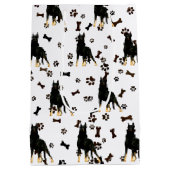 German Shepherd, Black Bandana Luggage Handle Wra Medium Cadeauzakje (Achterkant)