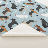 German Shepherd Botten and Paws Sherpa Blanket Sherpa Deken (3/4)