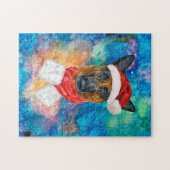 German Shepherd Breed Dog Kerstmis Legpuzzel (Horizontaal)