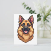 German Shepherd Briefkaart (Staand voorkant)